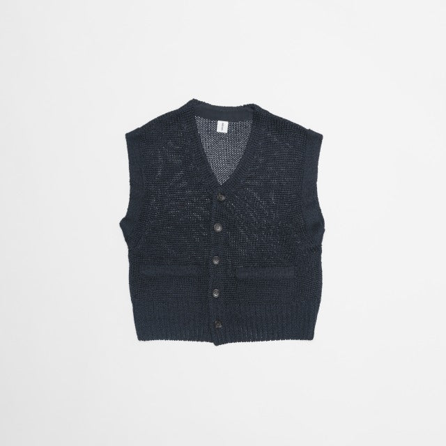 BRIGHT LINEN BUTTON VEST  /  BLVT-4S14