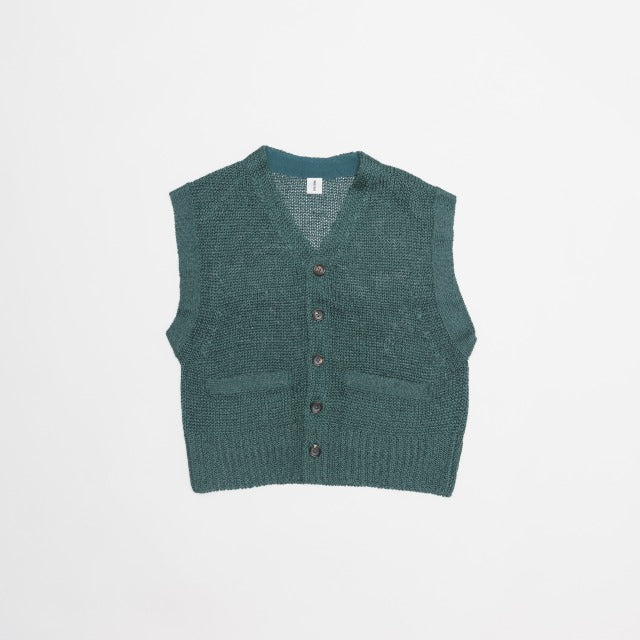 BRIGHT LINEN BUTTON VEST  /  BLVT-4S14