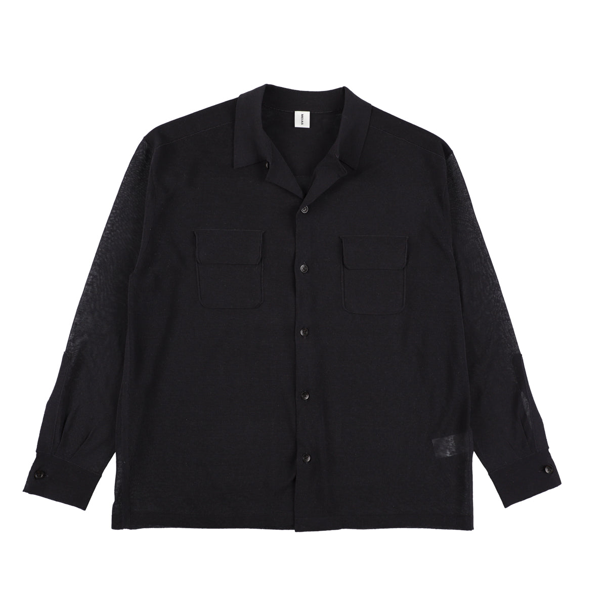 LINEN MIX OPEN COLLAR SHIRT / CECD-5S01