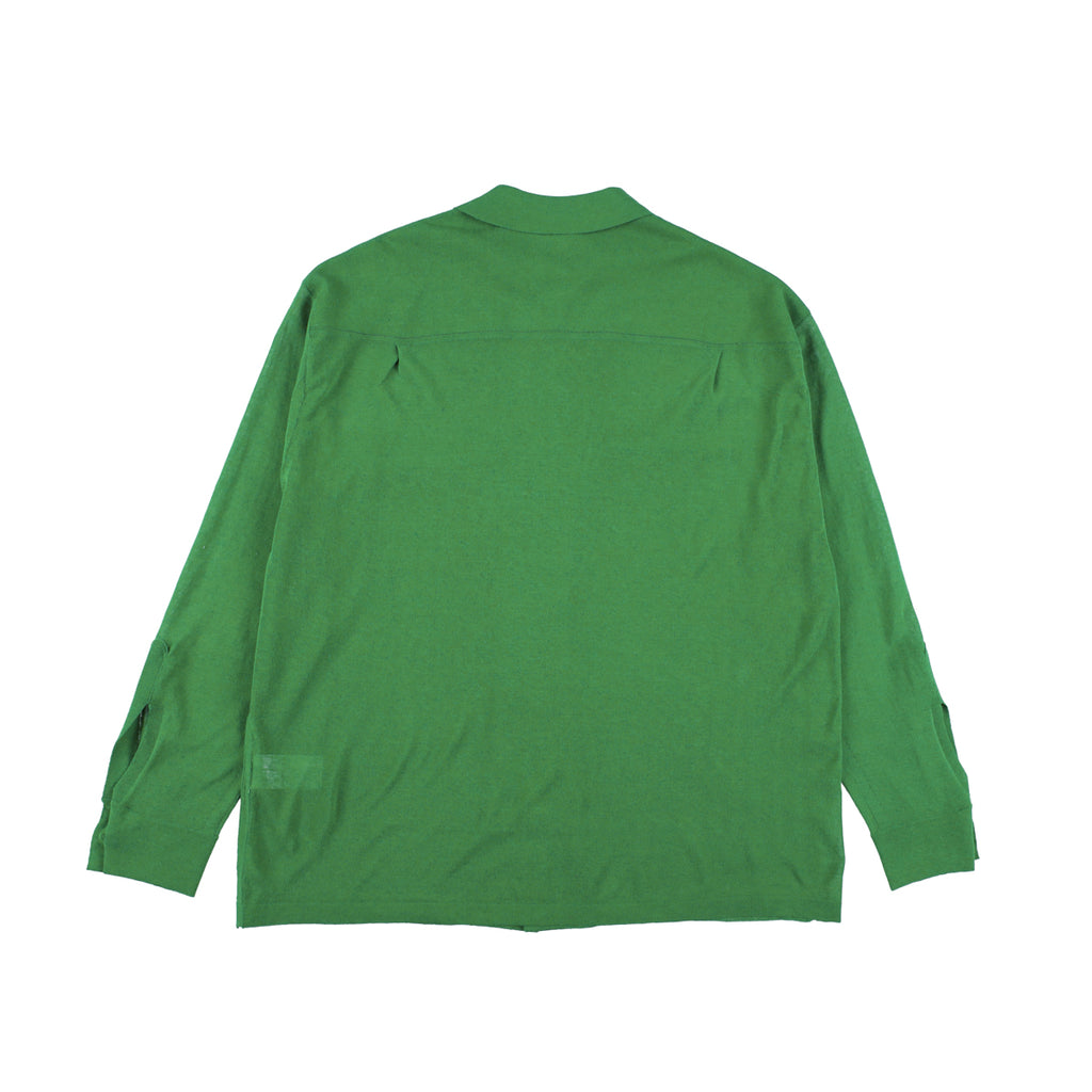 LINEN MIX OPEN COLLAR SHIRT / CECD-5S01