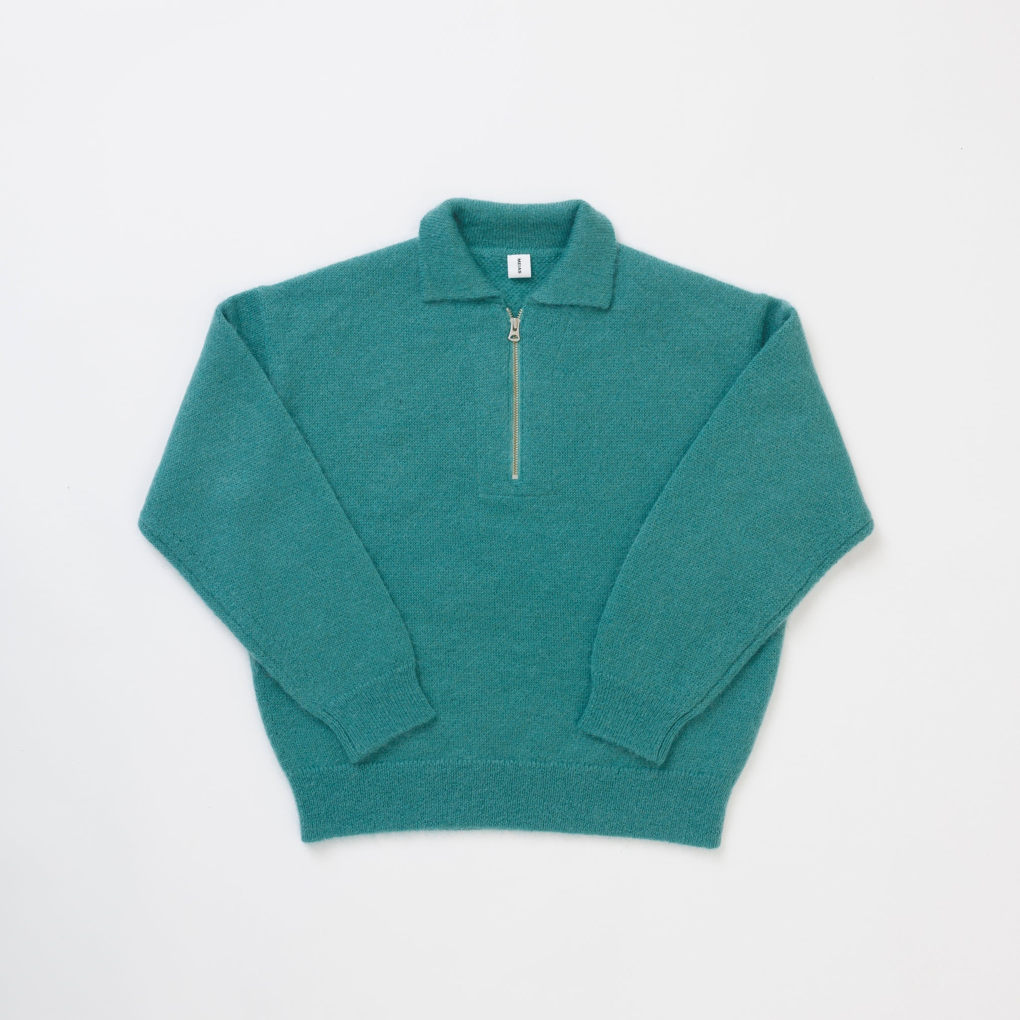SUPER KID MOHAIR HALF ZIP PULL OVER / MOPO-3A09