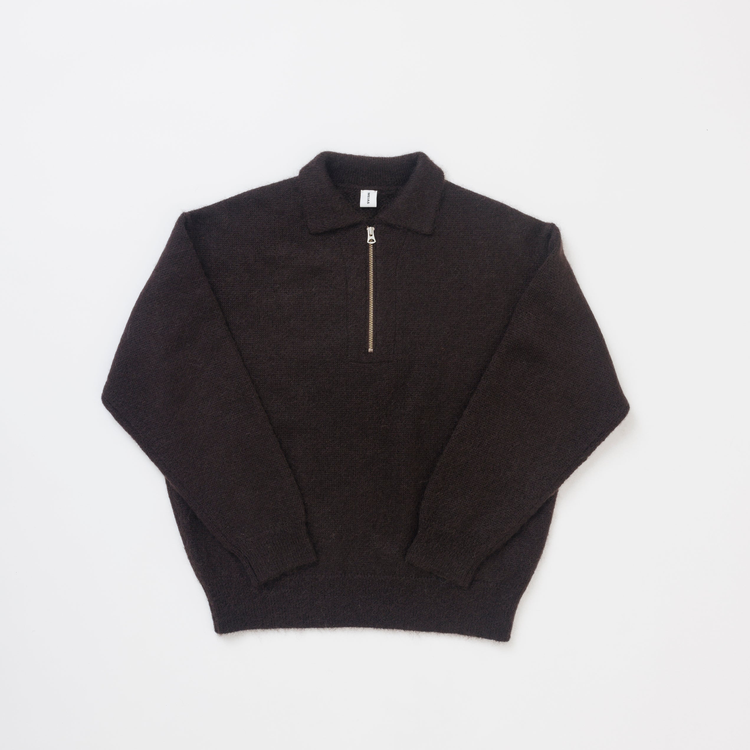 SUPER KID MOHAIR HALF ZIP PULL OVER / MOPO-3A09