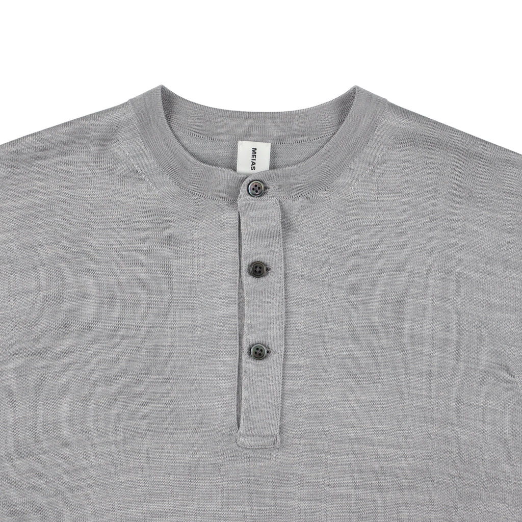 SILK HENLEY NECK PULL OVER  /  SLPO-04-24