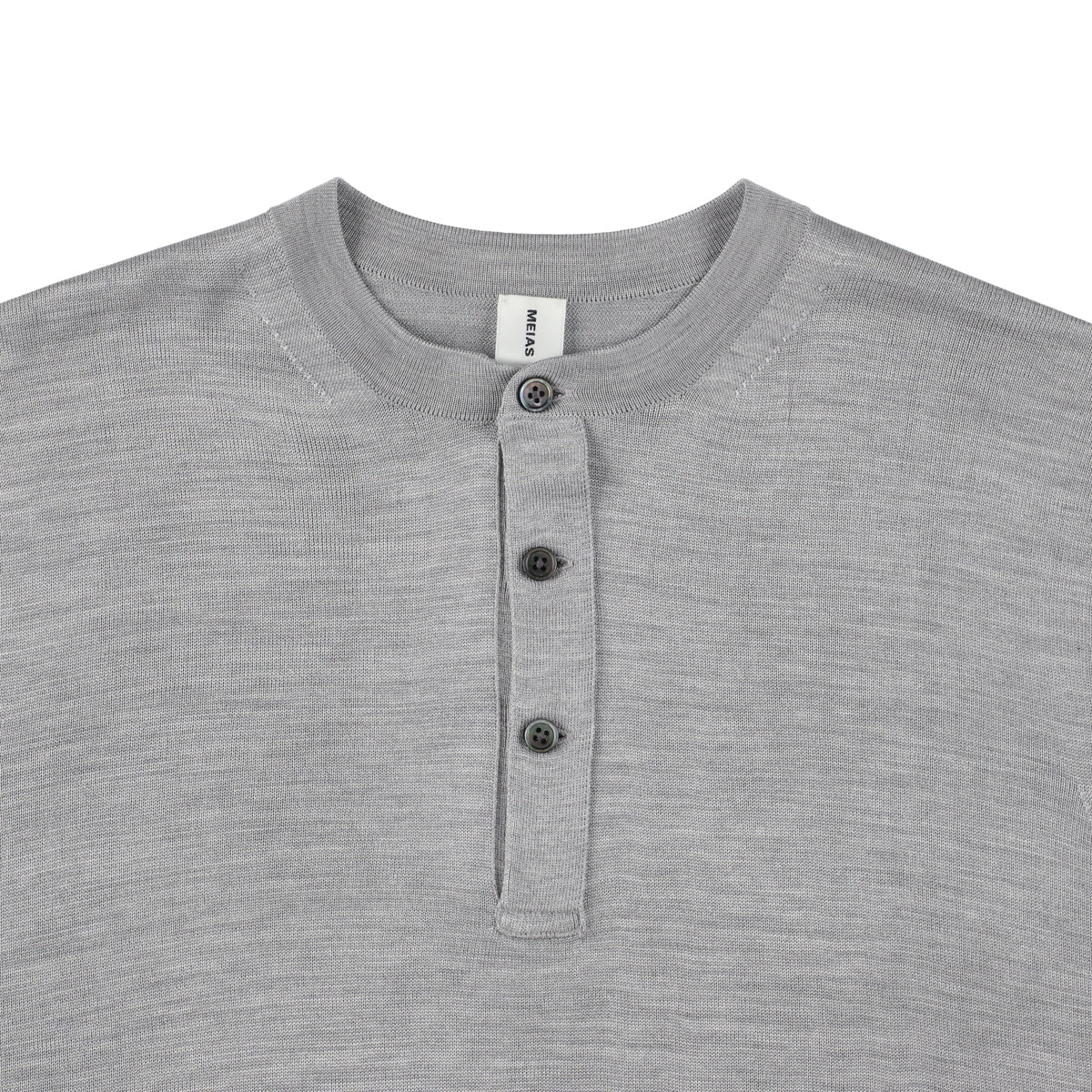 SILK HENLEY NECK PULL OVER  /  SLPO-04-24