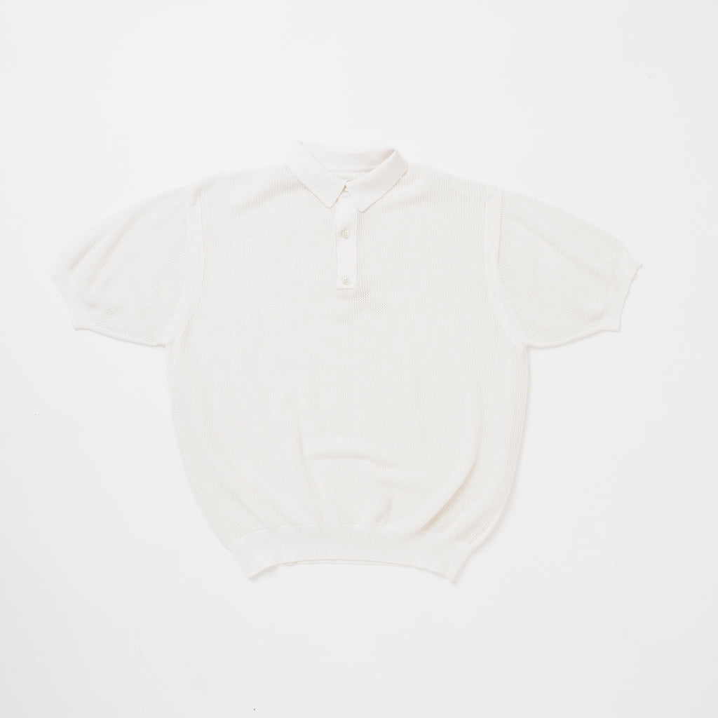 COTTON MESH KNIT POLO SHIRTS  /  EMPO-3S02