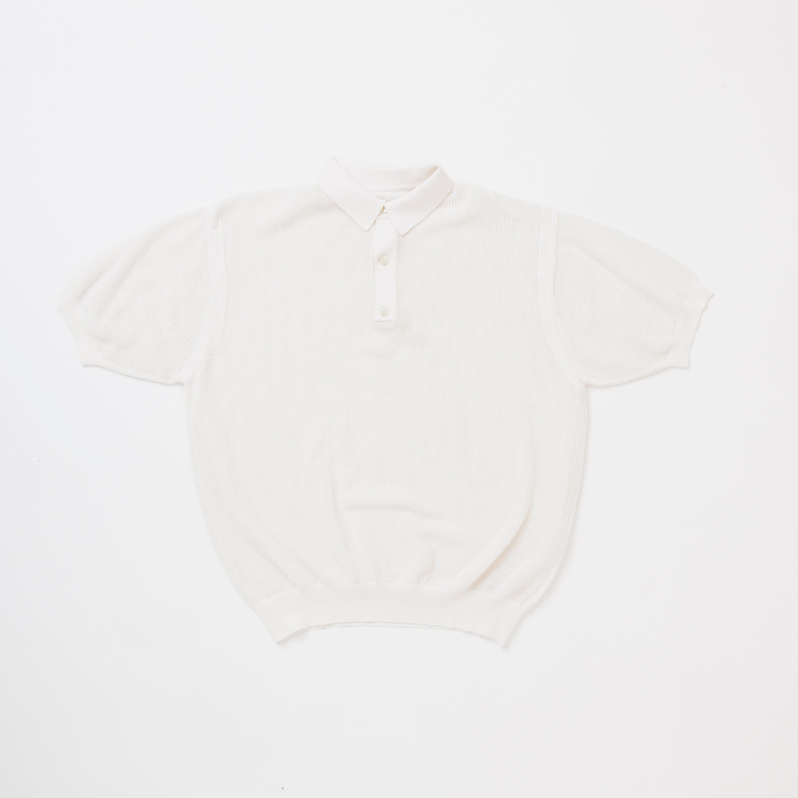 COTTON MESH KNIT POLO SHIRTS  /  EMPO-3S02